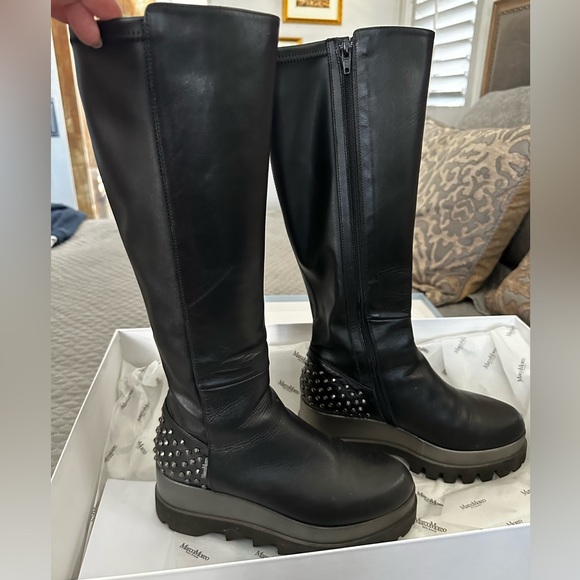 Marco Moreo Geniune Leather Tall Platform Boots from Italy